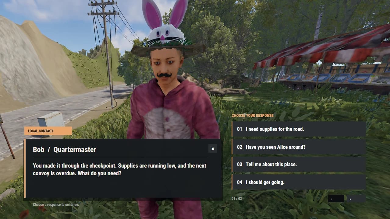 Preview de conversation Dialogs 1.1.0 Cinematic Ember, exemple de dialogue anglais