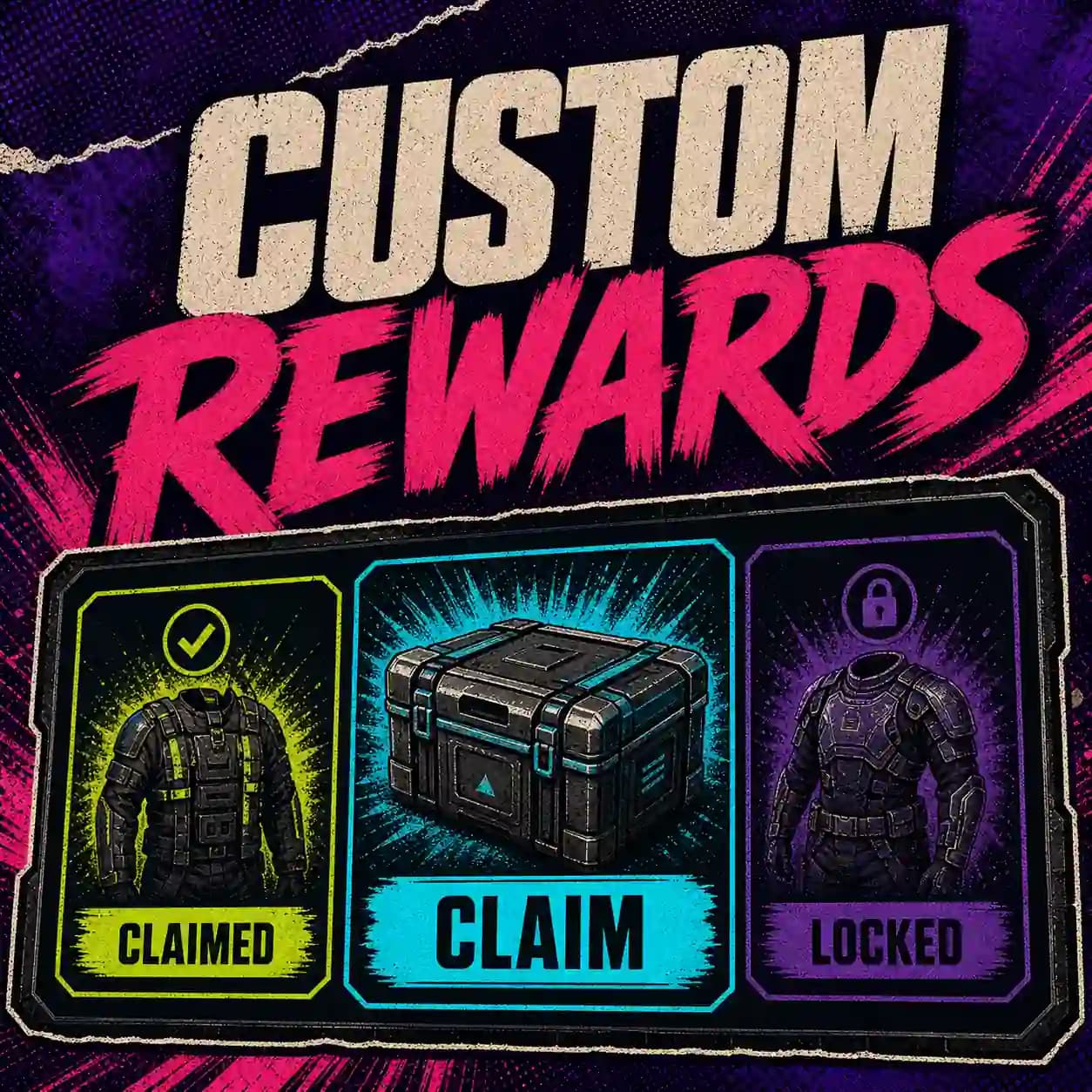 Cover Custom Rewards montrant un catalogue de récompenses
